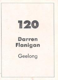 1990 Select AFL Stickers #120 Darren Flanigan Back